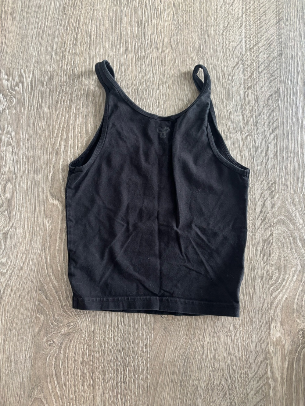 TNA Black Scoop Neck Ribbed Tank